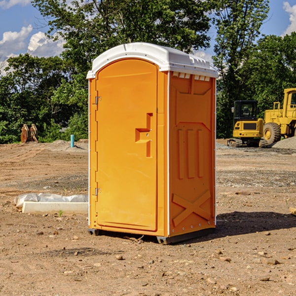 how often are the porta potties cleaned and serviced during a rental period in Greensboro Indiana